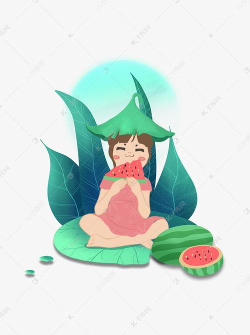 吃瓜乘凉图片图文素材,吃瓜乘凉，感受清凉一夏的美好时光